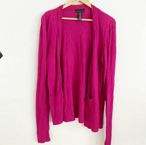 Attention pink button closure cardigan size XL